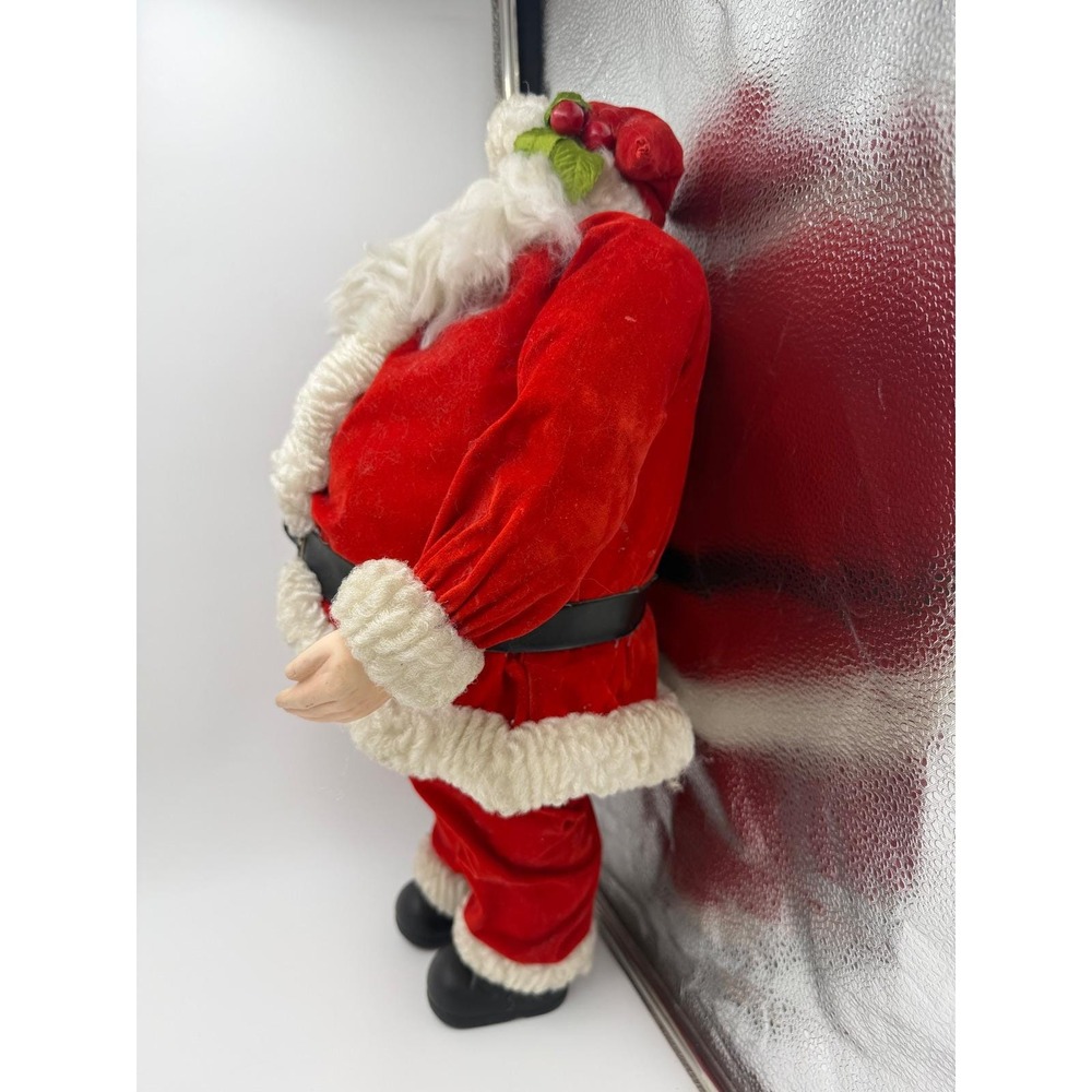 Vtg 80s Santa Claus Doll Figurine Classic Christmas Decor Standing Plush Lg 18" - Picture 7 of 12